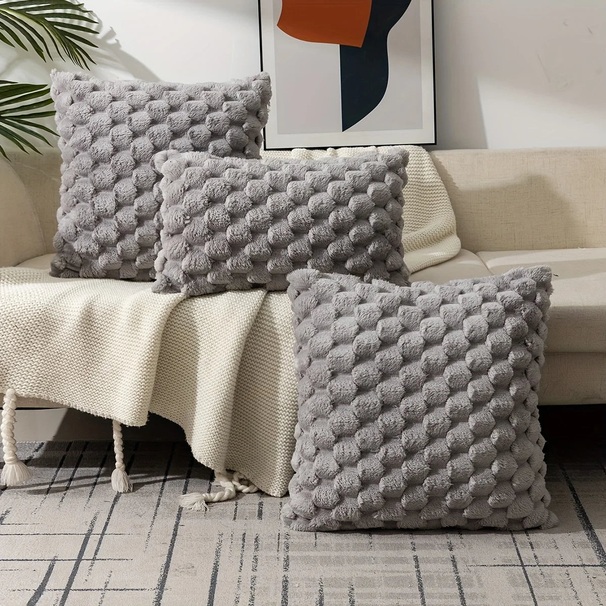 Cozy Pillow Covers Pillows for Living Room Knit Decorative Pillows for Sofa Design Pillowcase Soft Modern Cushion Throw Pillow