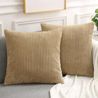 Olanly Corduroy Cushion Cover 45X45 Soft Fluffy Strip Pillow Cover 50X50 Luxury Decorative Home Pillow Case for Sofa Living Room