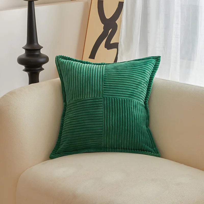Solid Christmas Colours Boho Striped Pillow Covers Decorative Cushion Pillow Cushion Cushion Cover Modern Minimalist Sofa 45X45