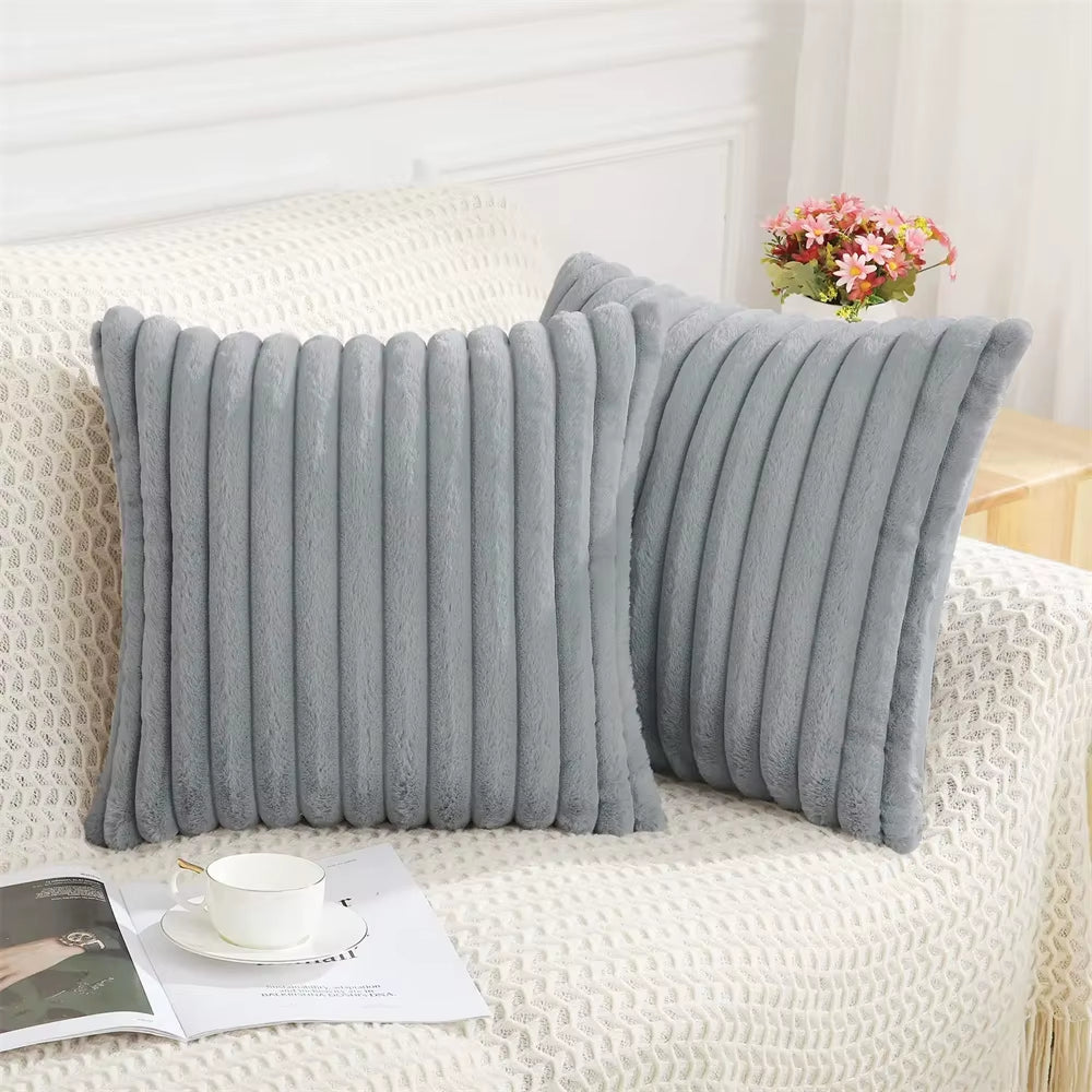 Olanly Pillow Cover 50X50Cm Nordic Solid Color Cushion Cover 45X45 Soft Fluffy Cushion Covers Luxury Home Decor Pillow Case Sofa