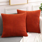 Olanly Corduroy Cushion Cover 45X45 Soft Fluffy Strip Pillow Cover 50X50 Luxury Decorative Home Pillow Case for Sofa Living Room