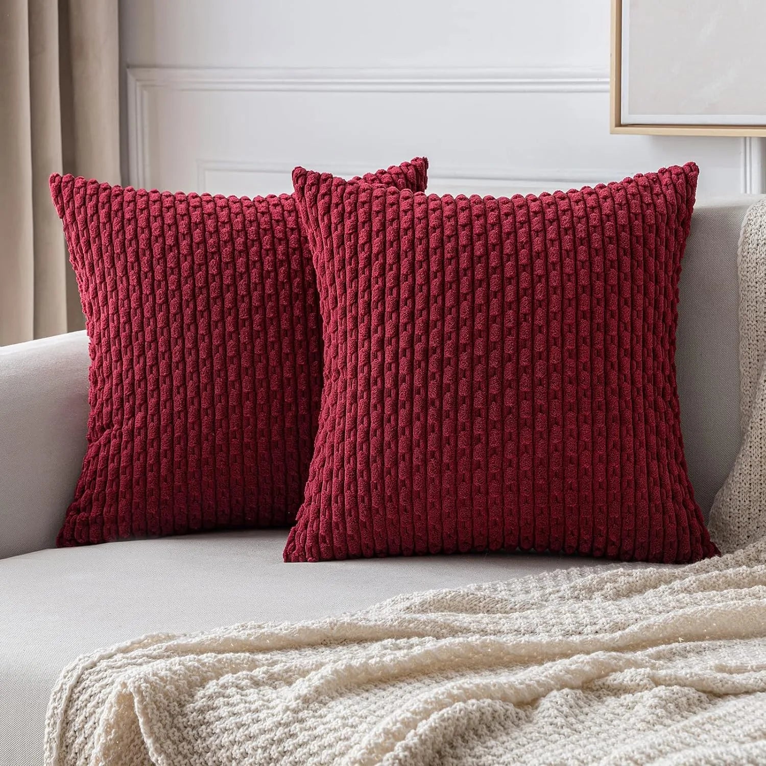 Pillow Covers Striped Throw Fall Decorative Cushion Cover Farmhouse Pillowcases Home Decor Decoration Home Pillows for Bedroom
