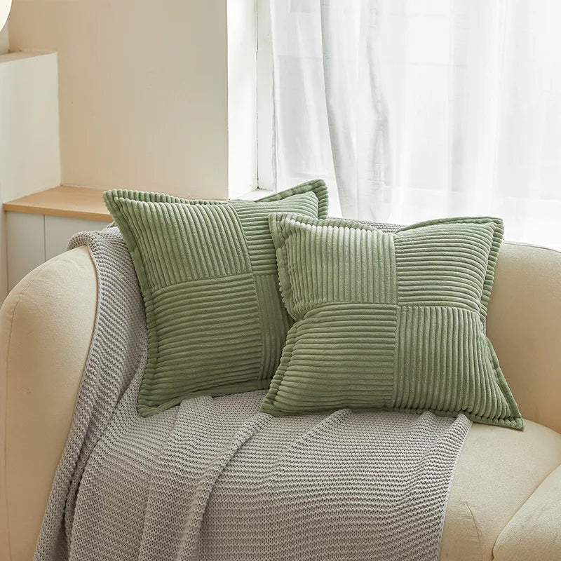 Solid Christmas Colours Boho Striped Pillow Covers Decorative Cushion Pillow Cushion Cushion Cover Modern Minimalist Sofa 45X45