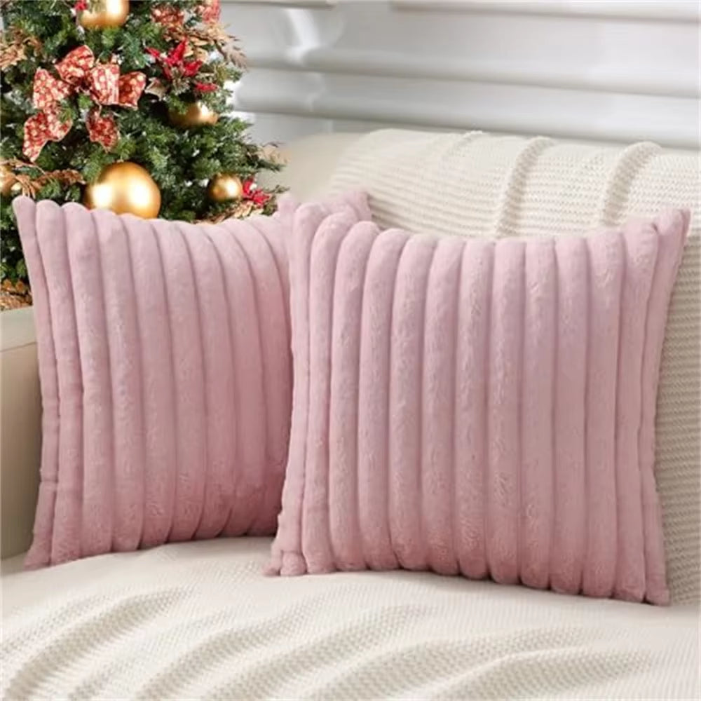 Olanly Pillow Cover 50X50Cm Nordic Solid Color Cushion Cover 45X45 Soft Fluffy Cushion Covers Luxury Home Decor Pillow Case Sofa