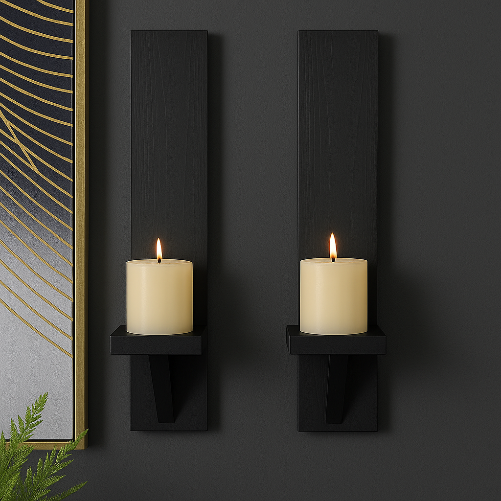 Set of 2 Wooden Shelfs